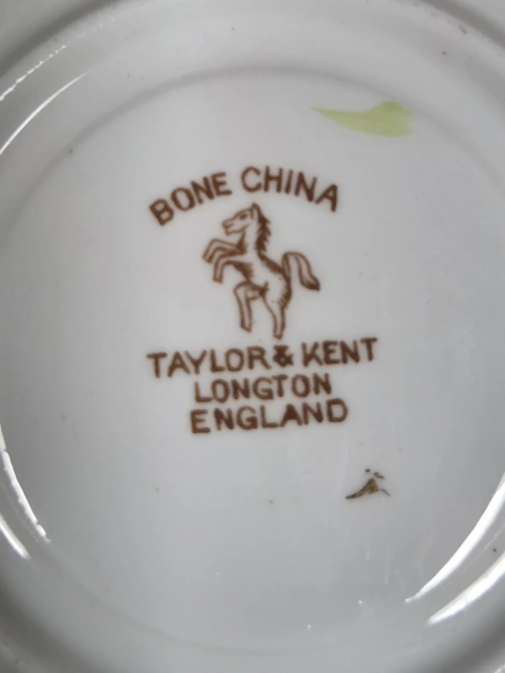 Vintage Taylor & Kent Floral Fine China Saucer - Pink & Yellow Flowers ~ Bin PP